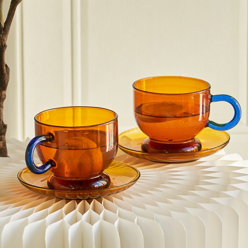 Set of 2 Translucent Vintage-Inspired Coffee/Tea Mugs – Monstera Drive