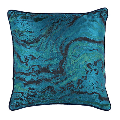 Medicci Home Marble Texture Turquoise Cushion Cover Modern Living Room Sofa Decorative Pillow Cases Luxury Abstract Fluid Art