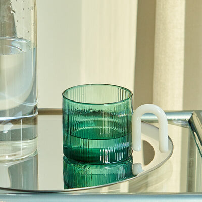 Luxury Vintage-Inspired Ripple Glass Coffee/Tea Mug Collection