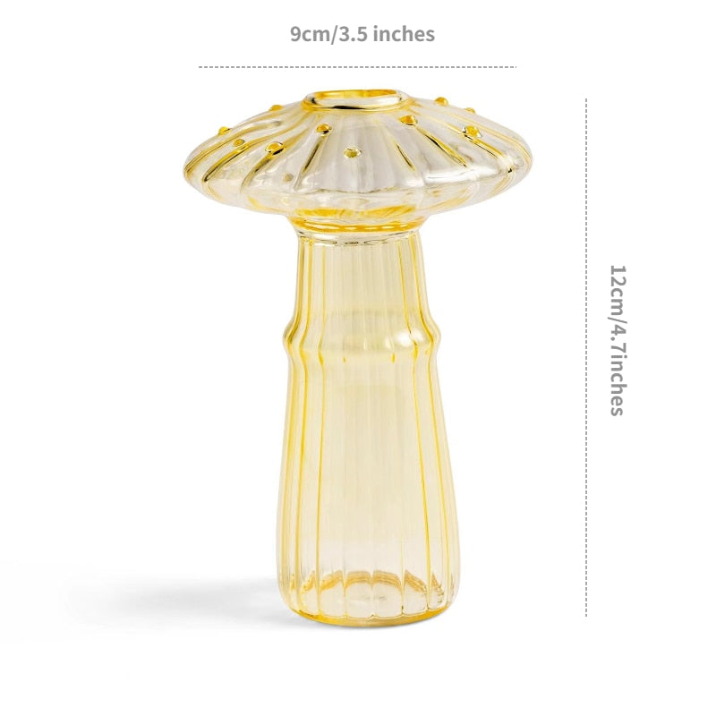 Vintage-Inspired Translucent Mushroom Vase Collection