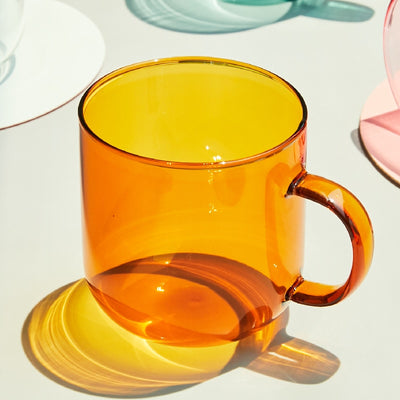 Vintage-Inspired Translucent Heat Resistant Colorful Coffee/Tea Mug Spoon Collection