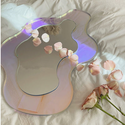 Vintage-Inspired Translucent Floral Acrylic Mirror Collection