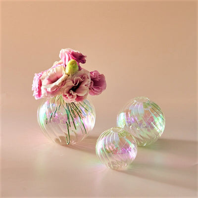 Vintage-Inspired Three Piece Translucent Ball Vase Collection
