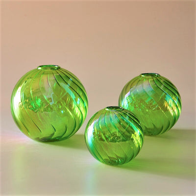 Vintage-Inspired Three Piece Translucent Ball Vase Collection