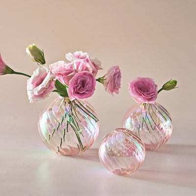 Vintage-Inspired Three Piece Translucent Ball Vase Collection