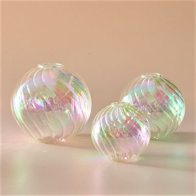 Vintage-Inspired Three Piece Translucent Ball Vase Collection