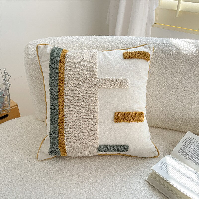 Medicci Home Colorfull Enamel Jewel Color Block Square Cushion Covers Luxury Handmade Tufted Pillow Case 45x45cm Free Shipping