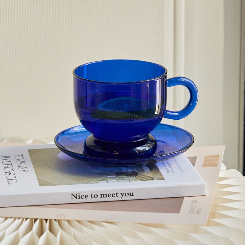 Set of 2 Translucent Vintage-Inspired Coffee/Tea Mugs
