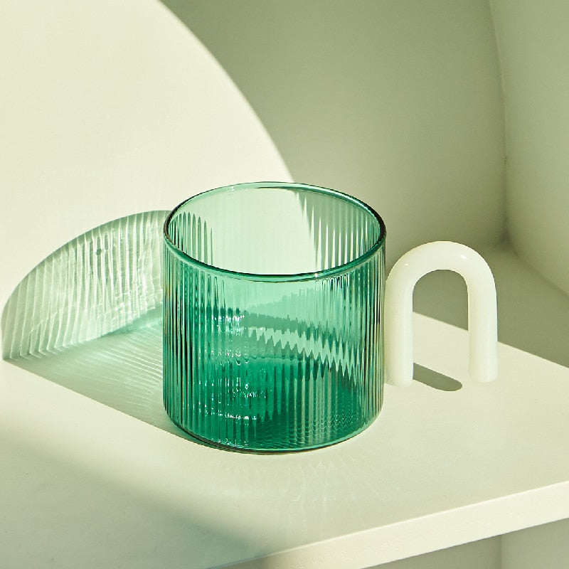 Luxury Vintage-Inspired Ripple Glass Coffee/Tea Mug Collection