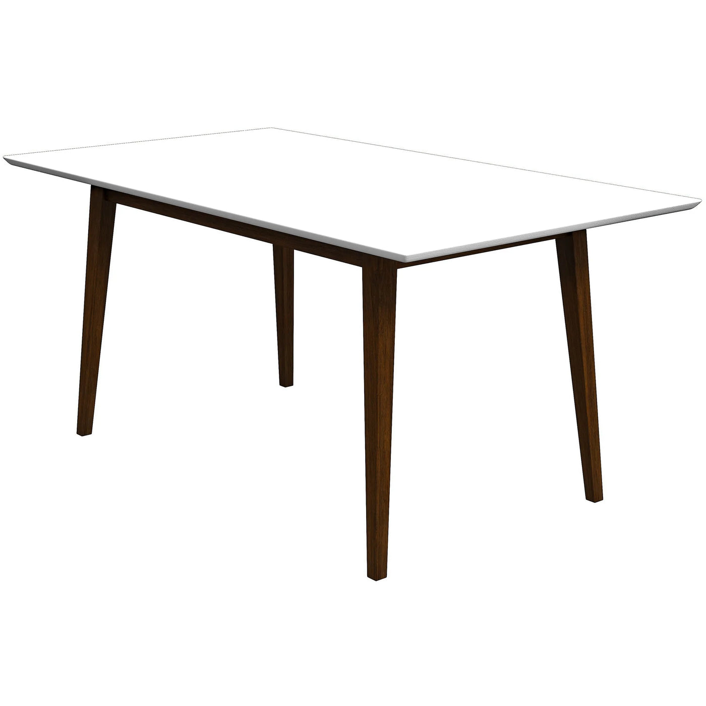 Mid-Century Modern Large White Dining Table