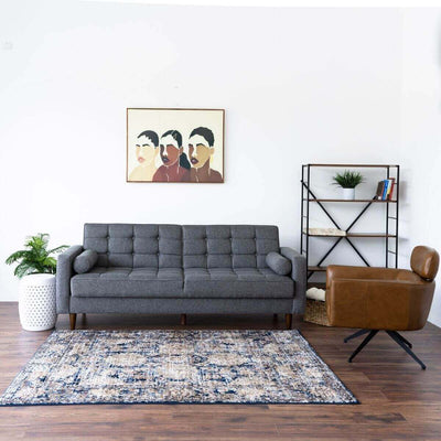 Modern Contemporary Dark Gray Sleeper Sofa