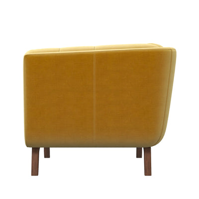 Mid-Century Modern Lounge Chair in Blue or Gold Velvet