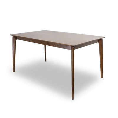 Sleek Mid-Century Modern Solid Wood Dining Table