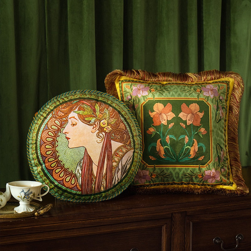 Luxury Vintage-Inspired French Victorian Velvet Floral Pillow Cover Collection