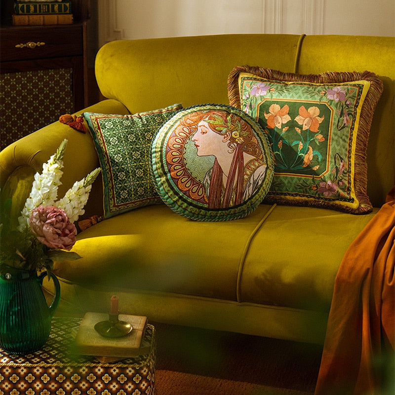 Luxury Vintage-Inspired French Victorian Velvet Floral Pillow Cover Collection