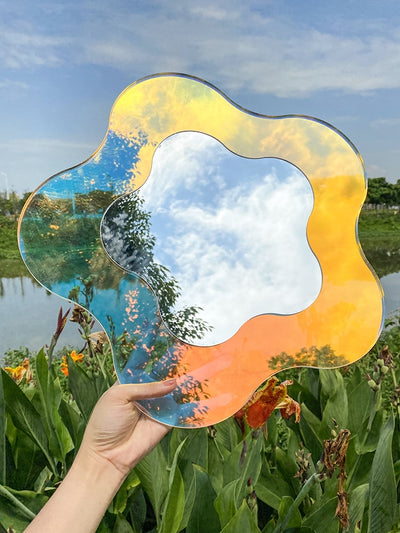 Vintage-Inspired Translucent Floral Acrylic Mirror Collection
