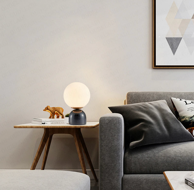 Modern Minimalist Marble Design Globe Lamp Luxury Nordic Lighting for Bedroom Desk Living Room Table Lamp