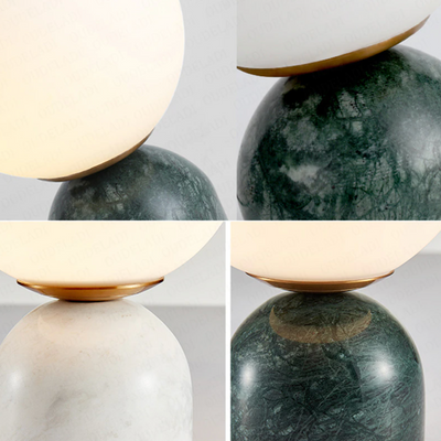Modern Minimalist Marble Design Globe Lamp Luxury Nordic Lighting for Bedroom Desk Living Room Table Lamp