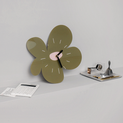 Modern Translucent Acrylic Abstract Flower Eye Hand Clock