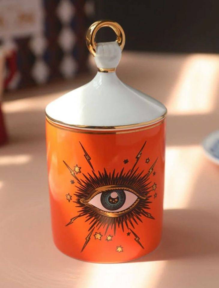 All Seeing Eye Modern Ceramic Tea Holder Decorative Box